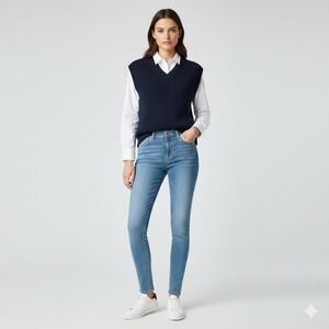 ALLSAINTS Grace Skinny Jeans Women's Blue Denim Size 30